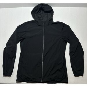 Lululemon Jacket Mens Large Black Precipitation Long Sleeve Full Zip EUC